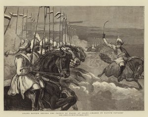 威尔士亲王在德里举行的大评论，土着骑兵的指控 作者 塞缪尔·埃德蒙·沃勒